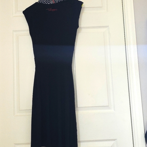 Desigual Black and Red Dress With Embellishments - Picture 8 of 10